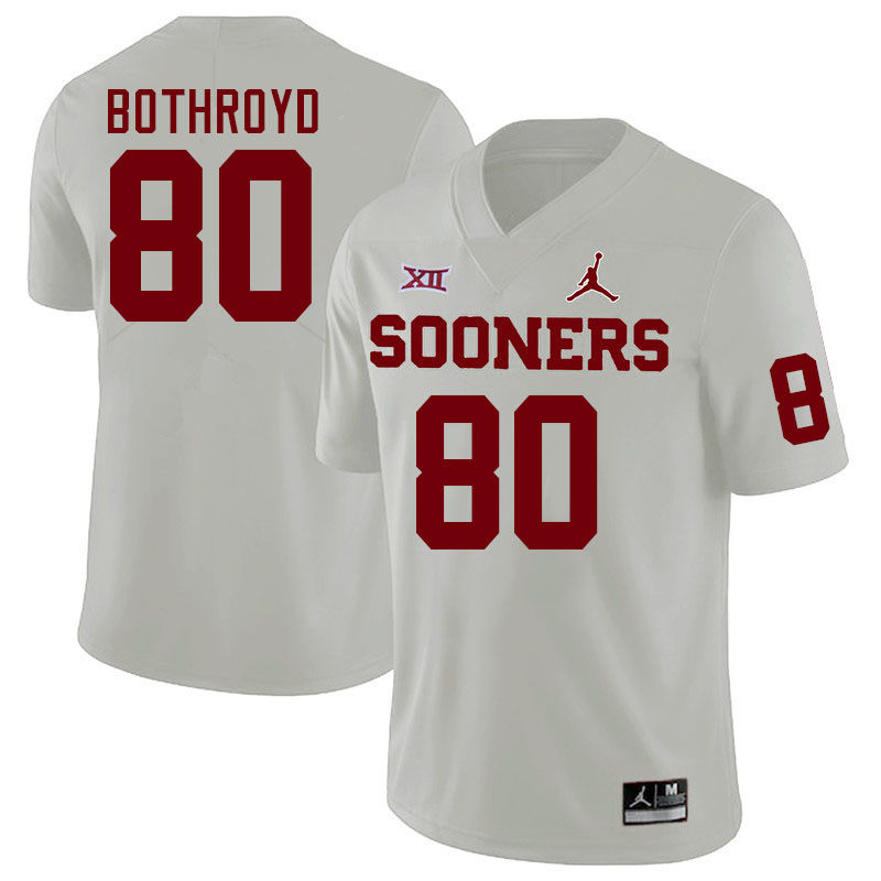 Men #80 Rondell Bothroyd Oklahoma Sooners College Football Jerseys Stitched-White
